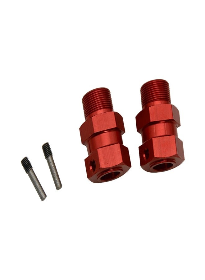 FLMLF Alloy CNC Rear Wheel Extended Shaft Hex Hub 24mm Red Fit 1/5 HPI RV KM Baja 5B 5T - Image 4